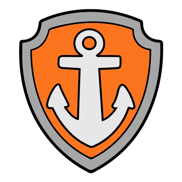 Zuma PAW Patrol Shield Anchor Flat Design SVG PNG Clipart Zuma PAW Patrol Shield Anchor Flat Design SVG PNG Clipart - Free Cartoon Vector Illustration PNG SVG AI EPS Download